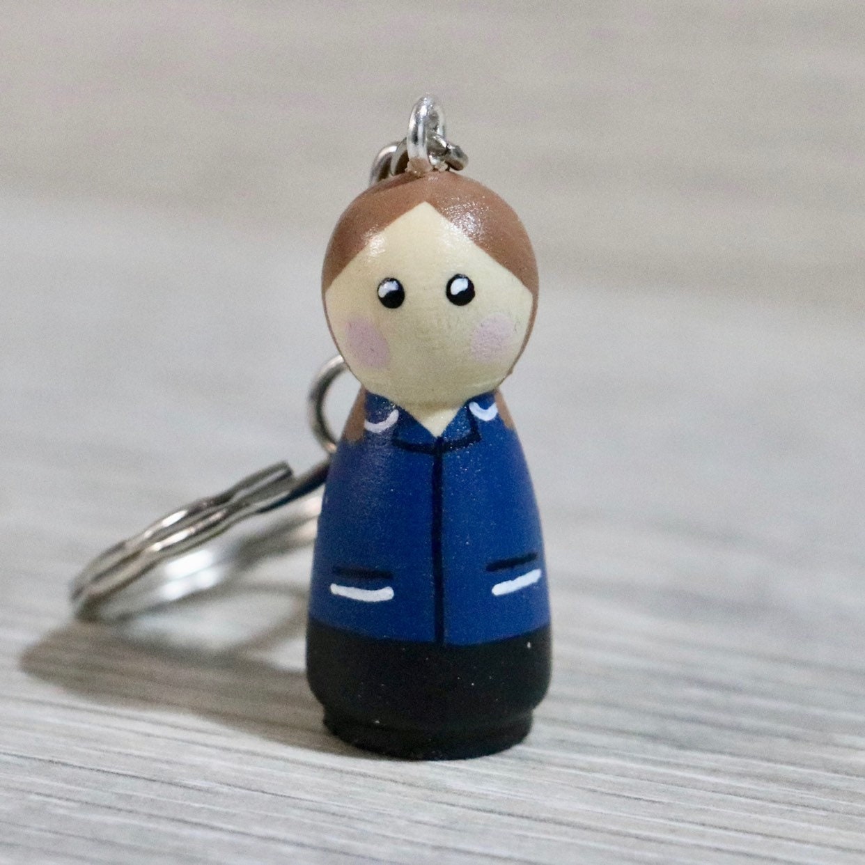 Nurse Peg Doll Keyring / Charm personalised NHS Key Worker Etsy