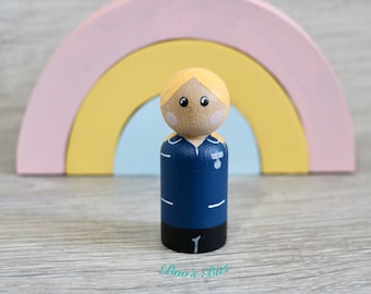 Carer worker / nurse peg doll keepsake, gift, cake topper (personalised) handmade, key worker