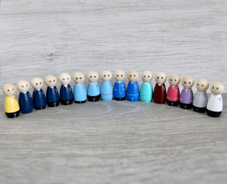 Carer Peg Doll Keyring / Charm personalised Handmade Any Etsy UK