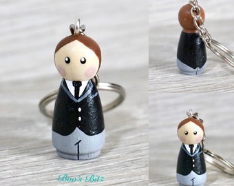 Custom Peg Doll Keyring / Charm (personalised) Handmade