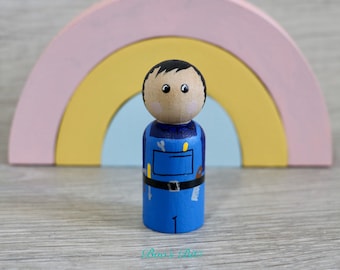 Maintenance man/ builder peg doll keepsake, gift, cake topper (personalised) handmade, key worker