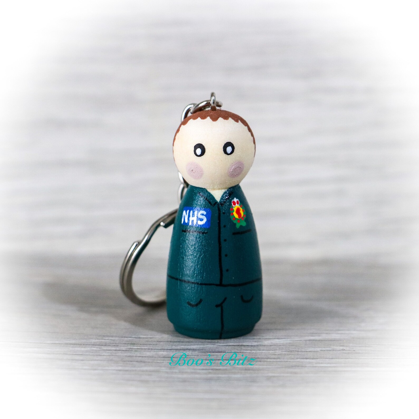 Paramedic Peg Doll Keyring / Charm 4.3cm personalised NHS Etsy UK