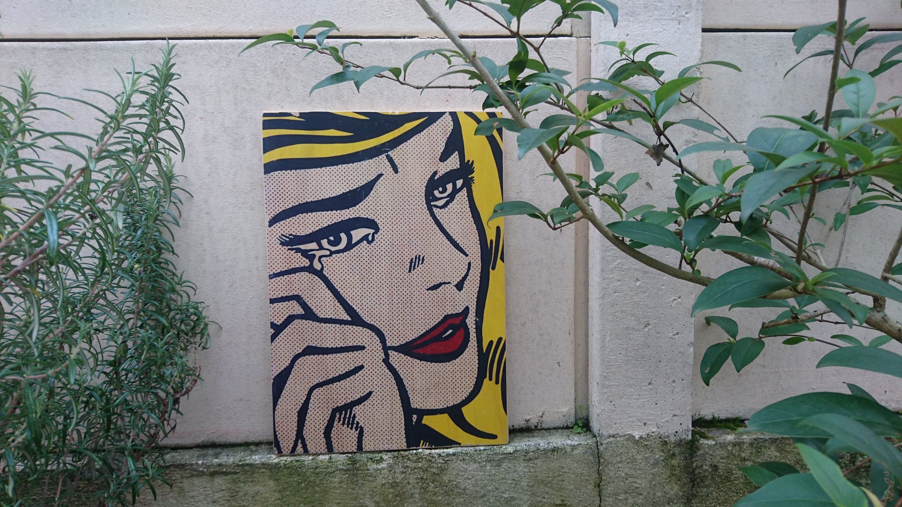 Roy Lichtenstein. Impression sur Bois. Print in Wood. Transfert Déco Vintage. Murale. Homemade.