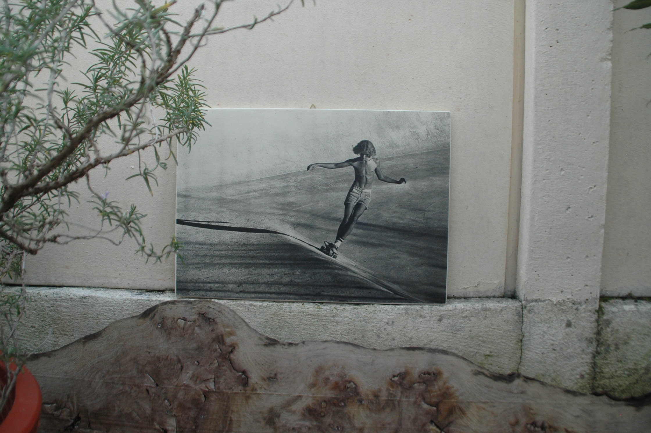 Skate Old School. Impression sur Bois. Print in Wood. Transfert Déco Vintage. Murale. Homemade.