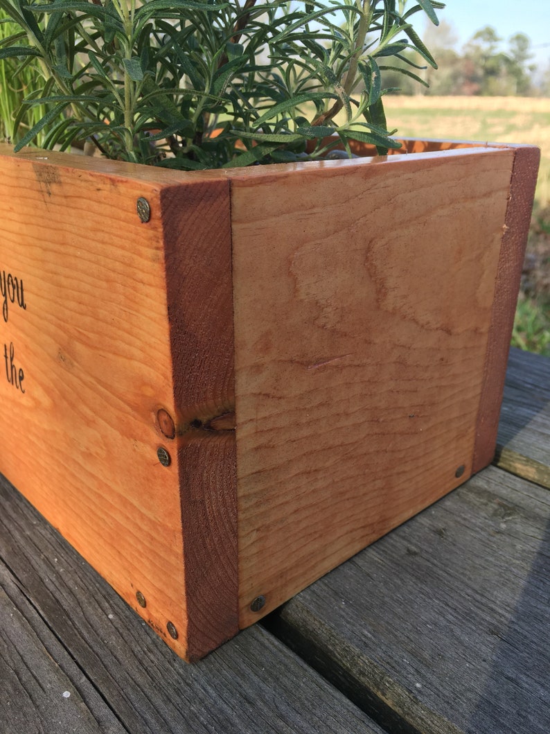 Wooden Planter Herb Box Indoor and Outdoor Customize Etsy UK