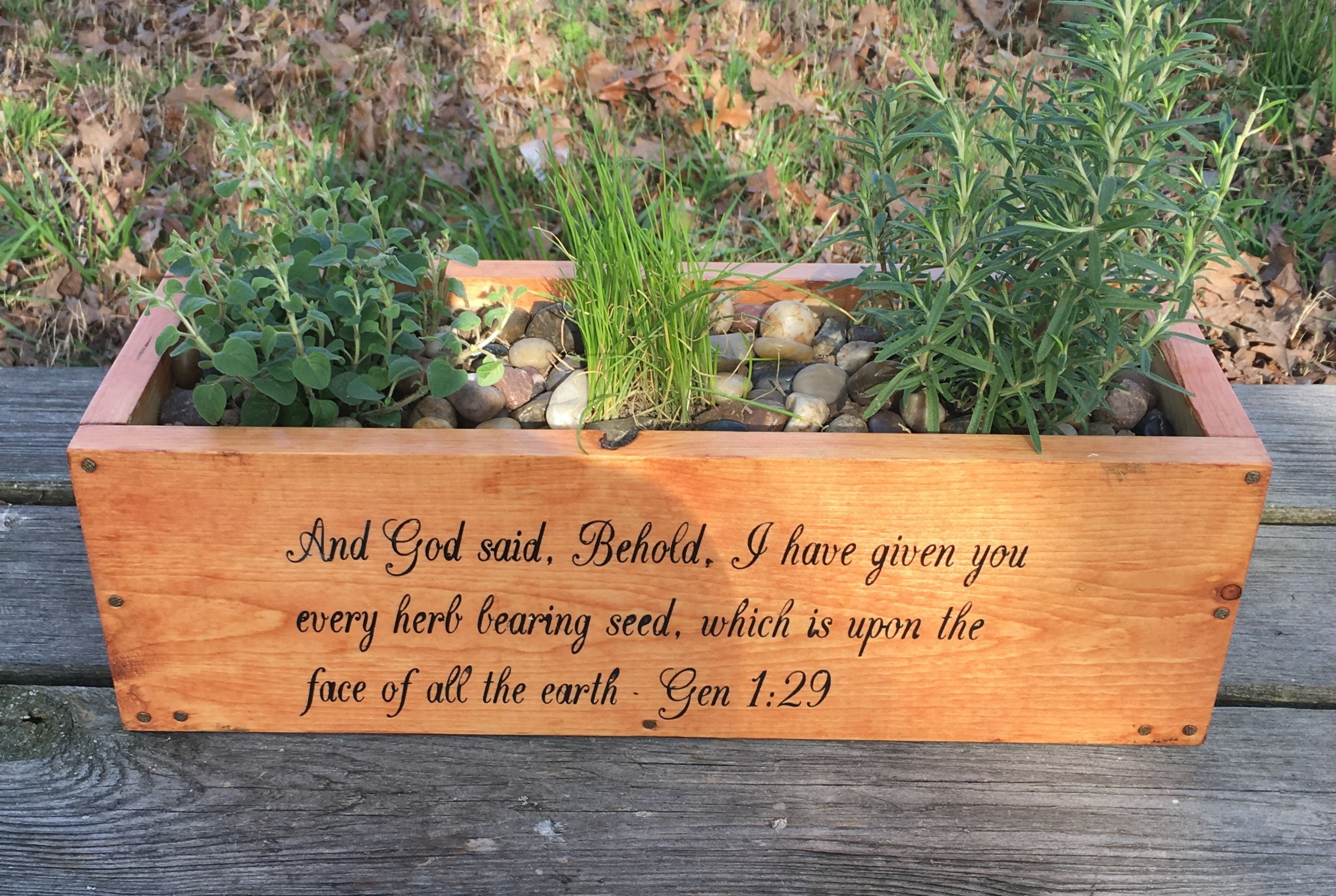 Wooden Planter Herb Box Indoor and Outdoor Customize Etsy UK