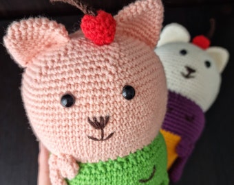 PDF Crochet Pattern - Stefigurine no. 1 - smooshy ice cream cat