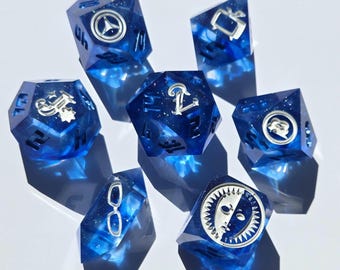 Velvet Fog Dice-Handmade to Order RPG dice set