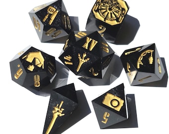 Night Sky Prince Dice-Handmade to Order RPG dice set