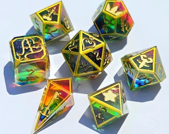 Limited Edition: Pride Hearts 2026- Handmade Pride themed Roleplaying Game Dice