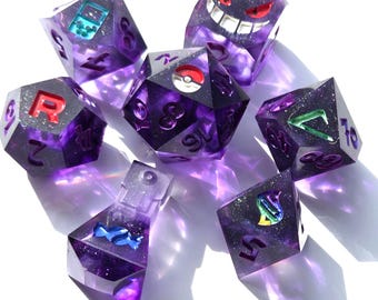 The "Shadow" Dice-Handmade to Order RPG dice set
