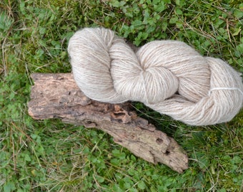 100 g di filato per maglieria di colore naturale, 100% pura lana di pecora non trattata della razza Coburg Fox Sheep