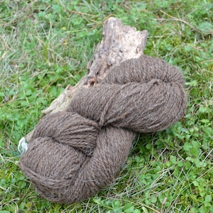 100g knitting wool natural dark brown 100% pure sheep's wool natural from the Black Mountain Sheep