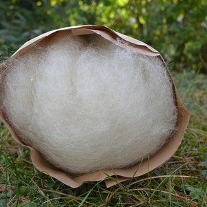 1000g carded wool from local sheep breeds, natural and natural colored directly from the shepherd