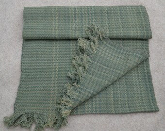 hand-woven fabric made of Coburg fox sheep natural and plant dyed 60cmx400cm
