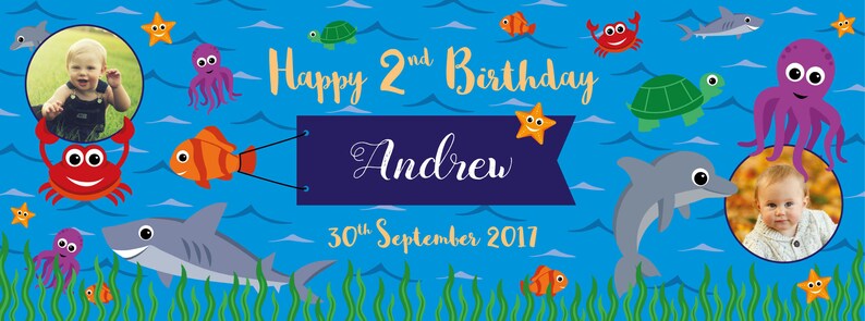 Under the Sea Printable Personalised Banner