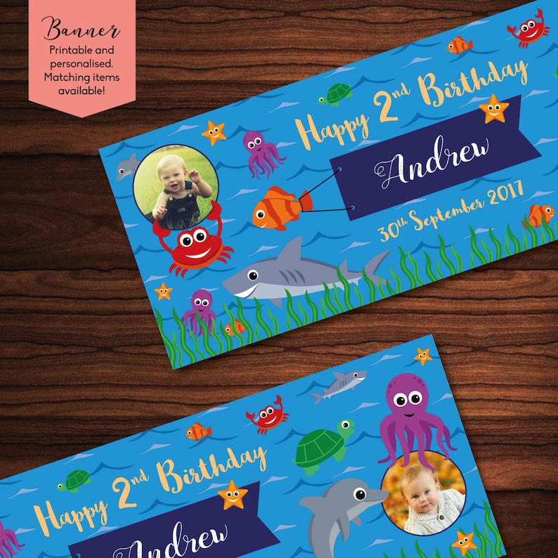 Under the Sea Printable Personalised Banner