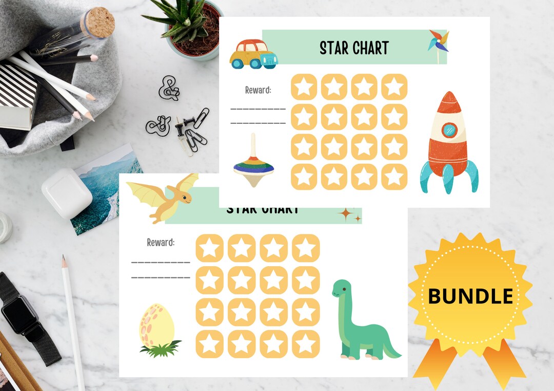 Printable Boy Reward Chart Bundle Reward Chart Bundle Reward - Etsy