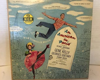 Raro disco a 78 giri della MGM Records del 1951, "Un americano a Parigi", con Gene Kelly.