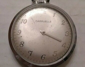 Caravelle Pocket Watch 7 jewel swiss movement