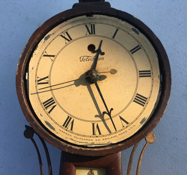 Vintage Warren Telechron Ashland Mass USA Electric Clock Banjo Etsy