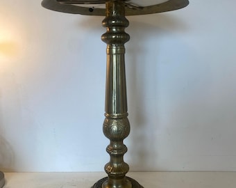 24 Inch Tall Brass coffee table stand with marble top