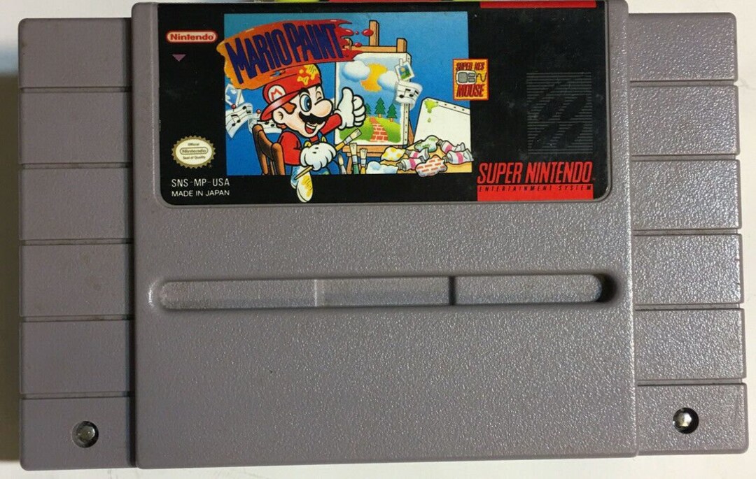 Mario Paint SNES Super Nintendo Cartridge Authentic Etsy