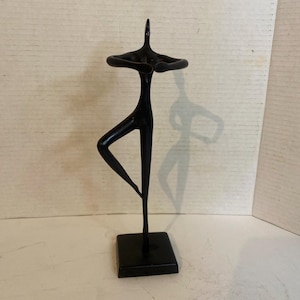 Vintage Ikea - Bodrul Khalique Black Dancing Ballerina Sculpture Figurine Lady