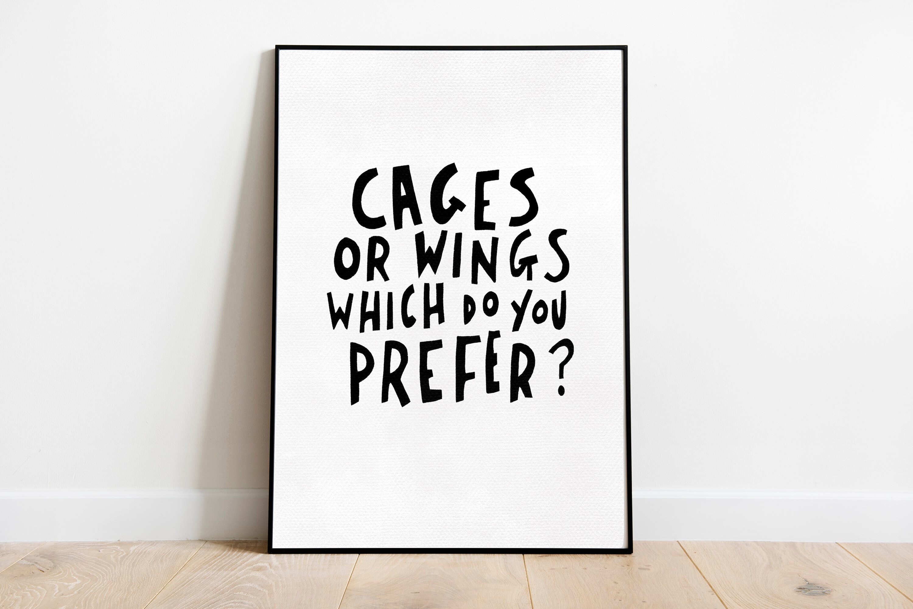 Cages or Wings Art Print Etsy