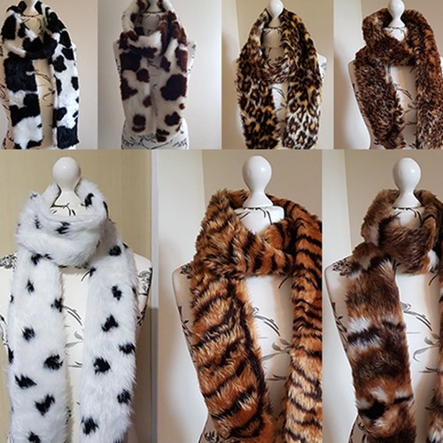 dalmatian faux fur shawl