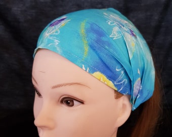 Fairy Headband Faerie Design, a pretty, bright & magical 100% Cotton fabric, bandana, chemo wear, hair tie