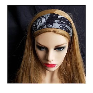 Awesome Zombie Walking Dead Designer Wired Headband Quick and Easy to tie your hair up - no Knots just twist Handmade 100% Cotton Fabric
