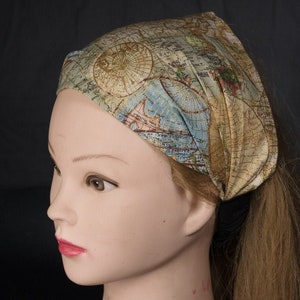Increíbles detalles de nuestra bandana elástica para el pelo hecha a mano Atlas, bufanda de moda para damas, tesoros atemporales, 100 % algodón