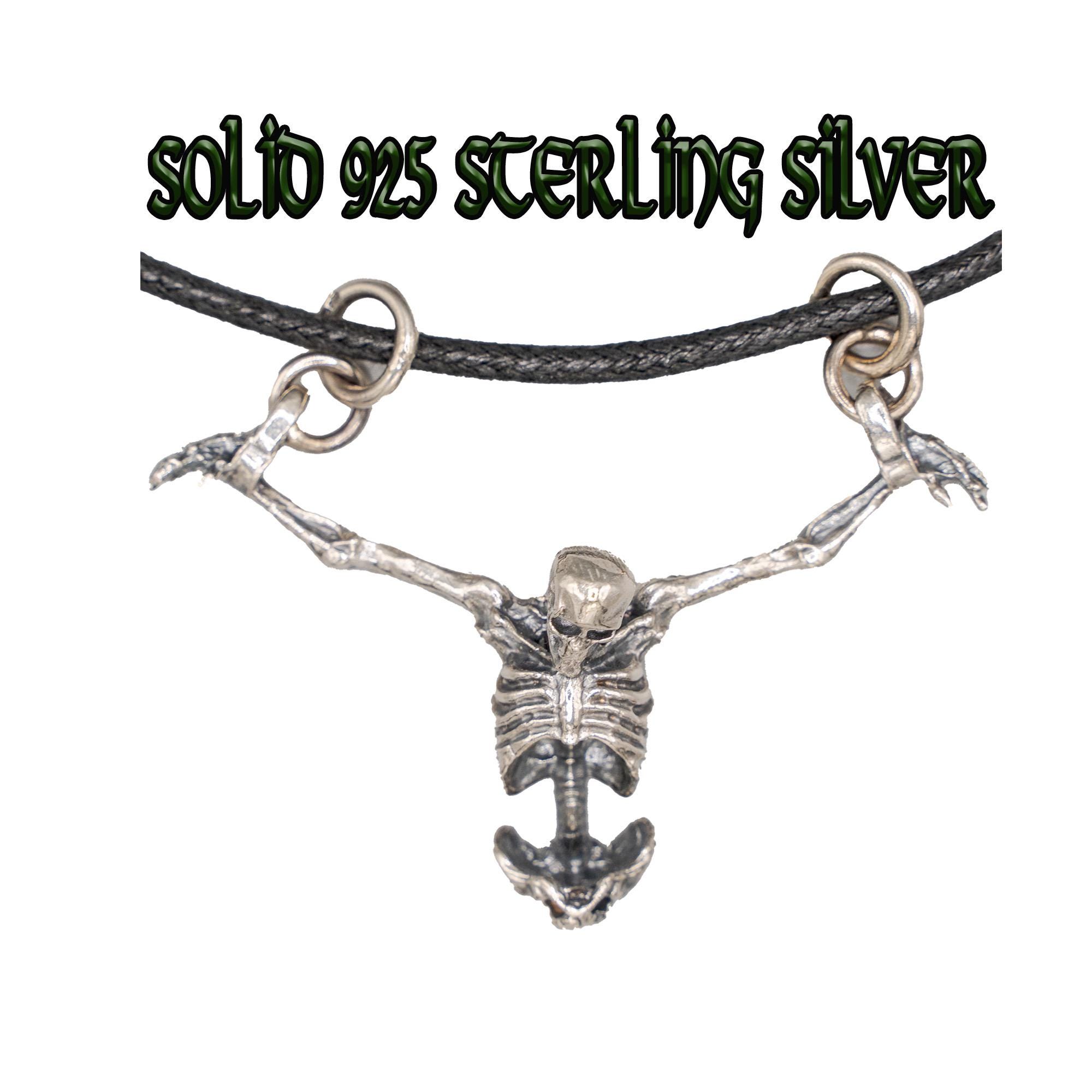 Skeleton Prisoner Pendant Handmade From .925 Solid Sterling Silver