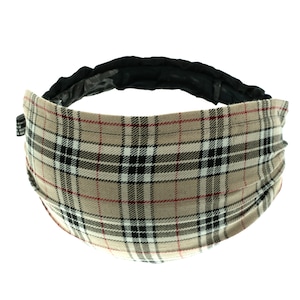 Nova Check Tartan ~ Bandana per capelli fatta a mano, per donna e ragazza, stile scozzese, a quadri, a trecce, stile Scot Clan