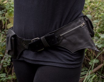 Lederen Utility Pouch Belt handgemaakte heupzak riem biker festival kleding steampunk larp kerstcadeaus voor haar, cadeau voor hem)