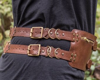 Useful and Stylish Handmade Leather Utility Pouch Belt Hip