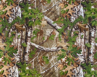 Árbol realista Camo Bosque Escena de madera RealTree Xtra Tela de diseño Perfecto para confeccionar ropa, disfraces y accesorios 100% algodón