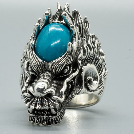 Amazing Details in This Chinese Dragon Ring .925 Sterling