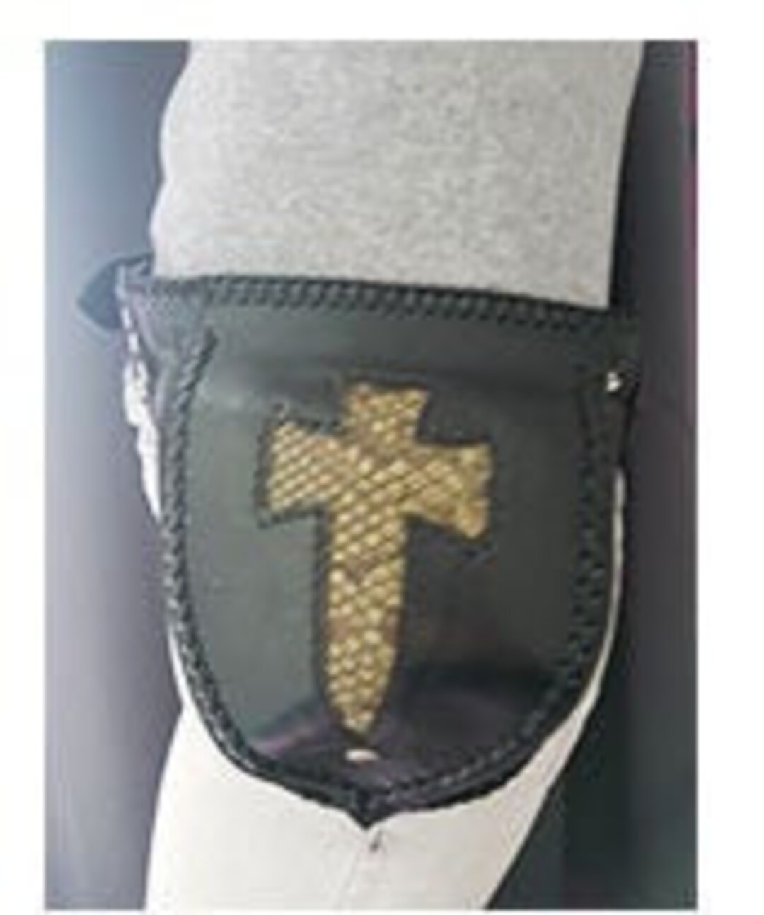 バッグ studded python real leather belt bag Y2K Leather Belt/phone Pouch With Real Python Inlay, Gothic Cross