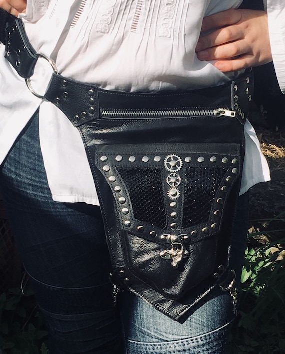 Leather Snakeskin Festival Utility Belt Leg Strap Steampunk Cyberpunk Pouch Holster Fanny Pack Harness Thigh Hip Bag Outlaw Etsy UK
