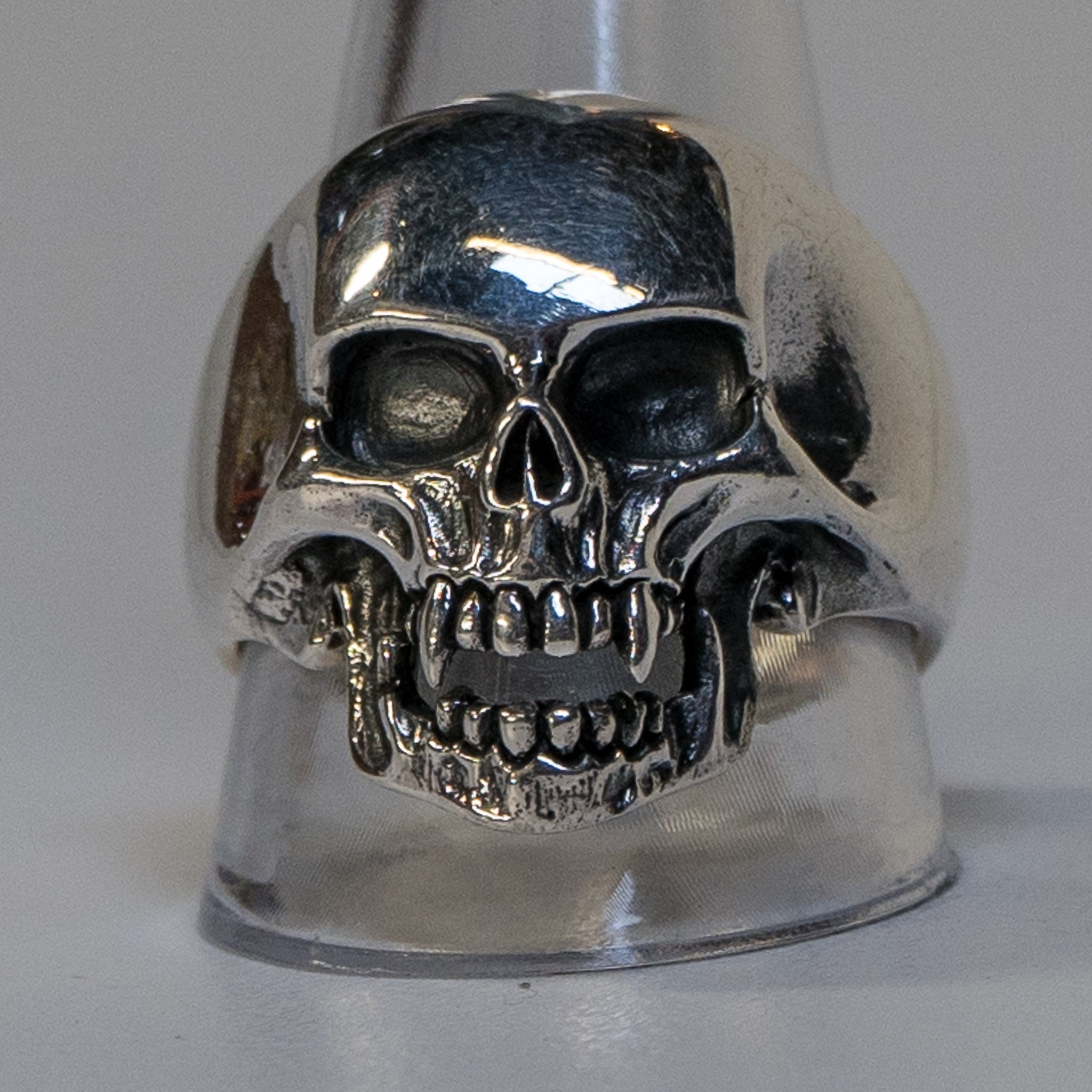 Vampire Skull Ring .925 Sterling Silver, Biker, Goth, Metal Vampire Skull Ring .925 Sterling Silver, Biker, Goth, Metal