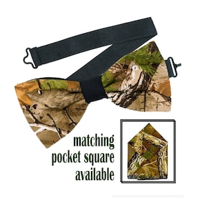 Real Tree Bow Tie & Pocket Square perfect accessory for Weddings, Graduation, Prom or Christmas/New year Parties. Great gift idea