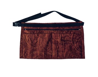 Handmade Market Trader Sales Pouch in a Heavy Chenille Fabric