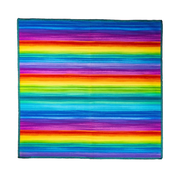 Couleurs vives et vibrantes dans ce motif rayé arc-en-ciel, choisissez un bandana/serre-tête Idéal pour la chimio sur la tête Motard 100 % coton