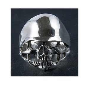Soldier Helmet Ring .925 solid sterling silver Heavy Metal, Biker Gothic Viking Pagan re-enactment Army WWII Available M - Z+