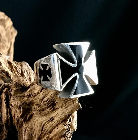 Iron Cross Ring .925 Solid Sterling Silver Schwartz, Maltese