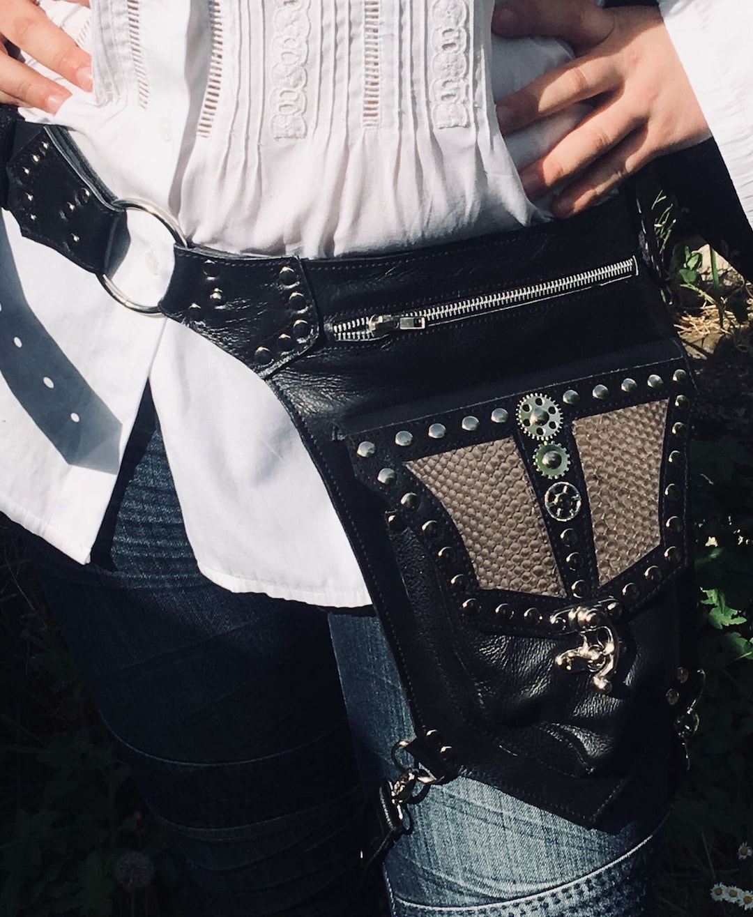 Festival Utility Belt Leg Strap Steampunk Cyberpunk Etsy
