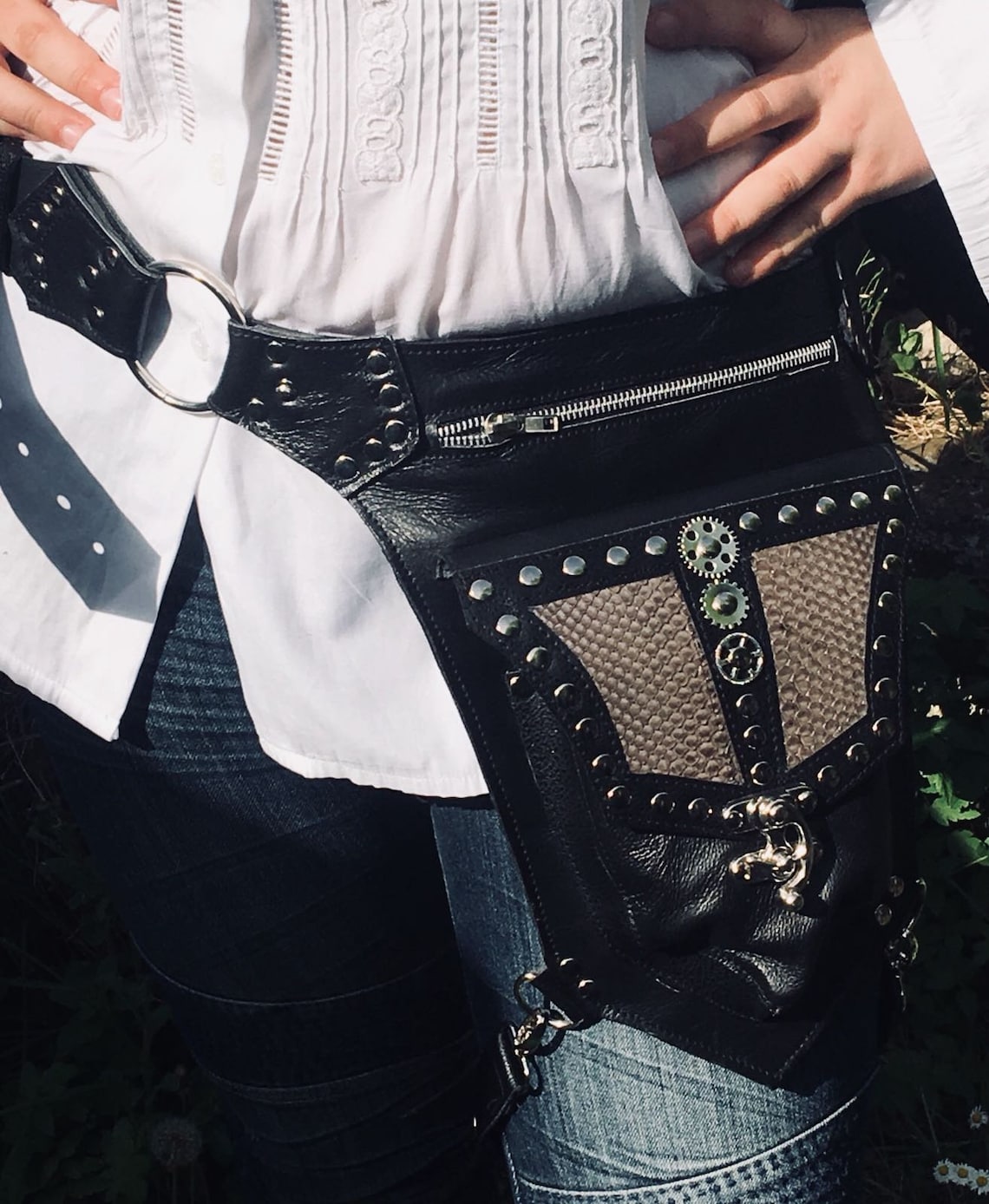 Festival Utility Belt Leg Strap Steampunk Cyberpunk Etsy