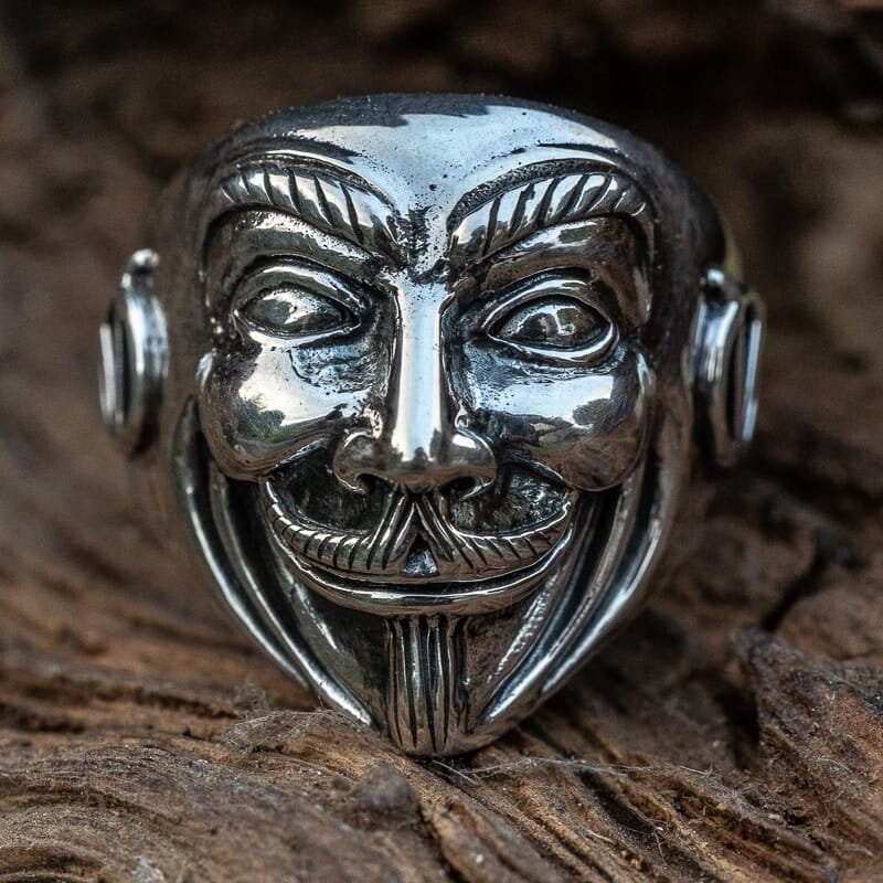 V for Vendetta Ring .925 Sterling Silver/anonymous/guy Fawkes